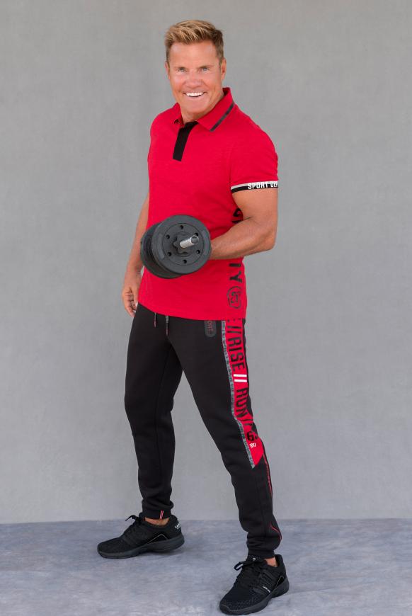 Poloshirt mit Folien-Prints