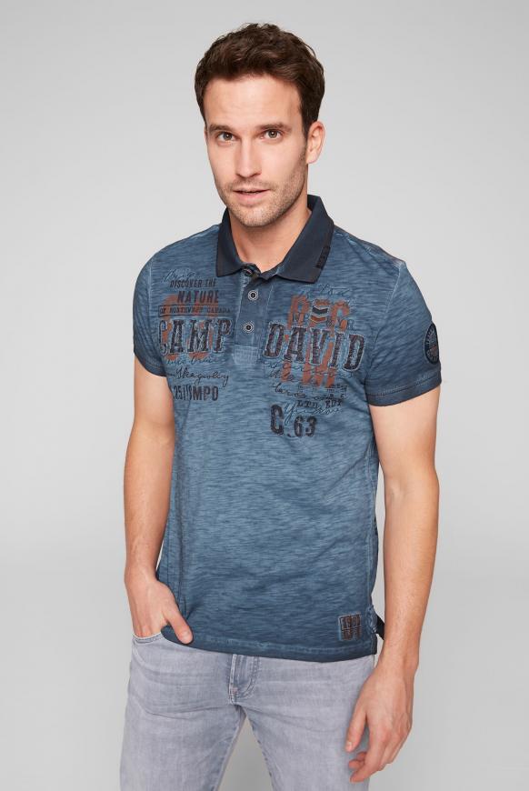 Poloshirt mit Label-Applikationen