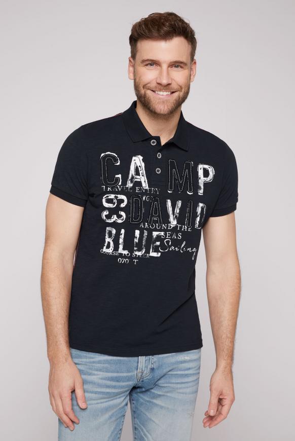 Poloshirt mit Logo-Applikationen