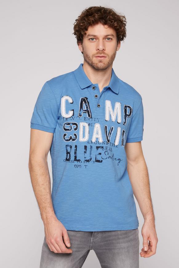 Poloshirt mit Logo-Applikationen