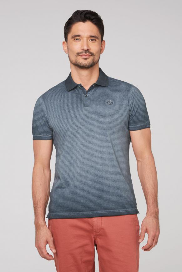 Poloshirt mit Strukturstreifen