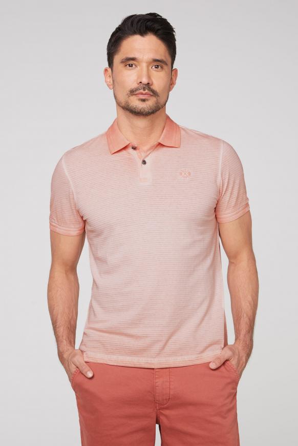 Poloshirt mit Strukturstreifen