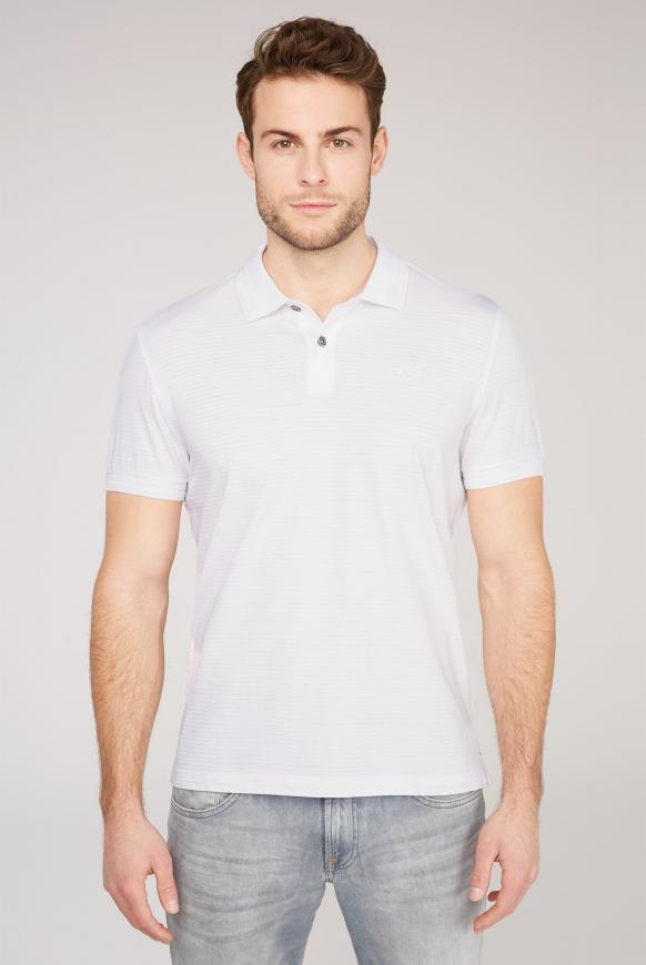 Poloshirt mit Strukturstreifen