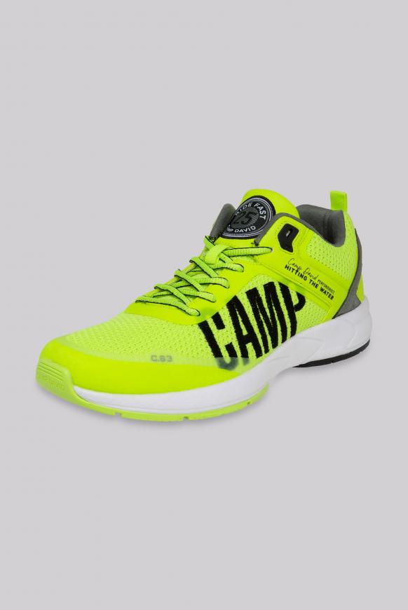 Power Sneaker mit Strick-Struktur und Logo neon yellow
