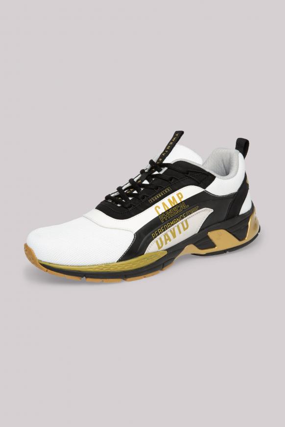 Premium Sneaker im Materialmix white
