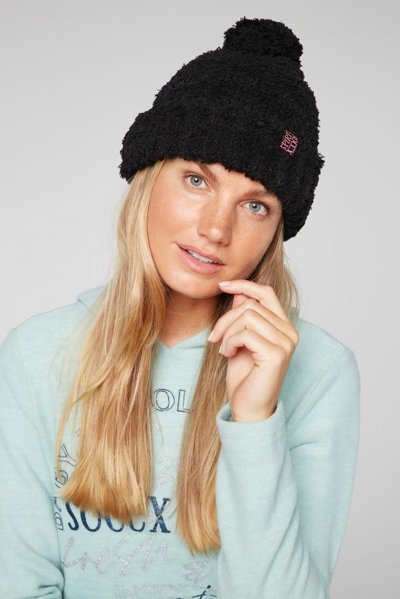 Pudelmütze in Sherpa-Optik