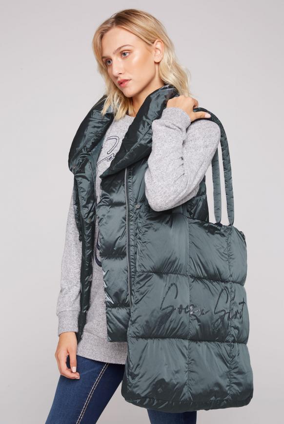 Puffer Shopping Bag mit Glitter Logo