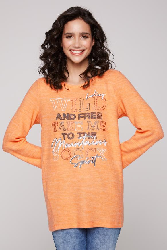 Pullover mit asymmetrischer Naht apricot blush