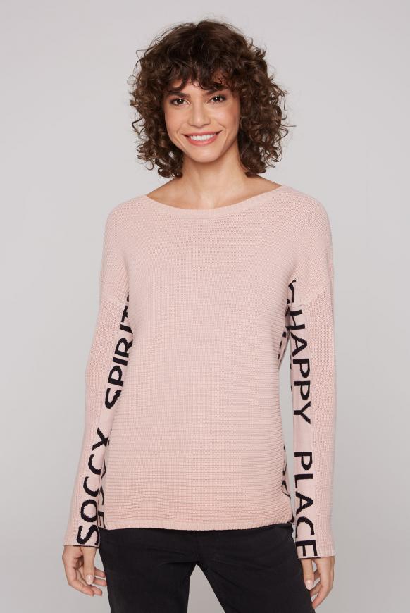 Pullover mit Intarsien-Logo