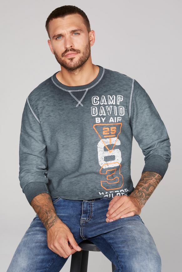 Pullover mit Prints und Used Look