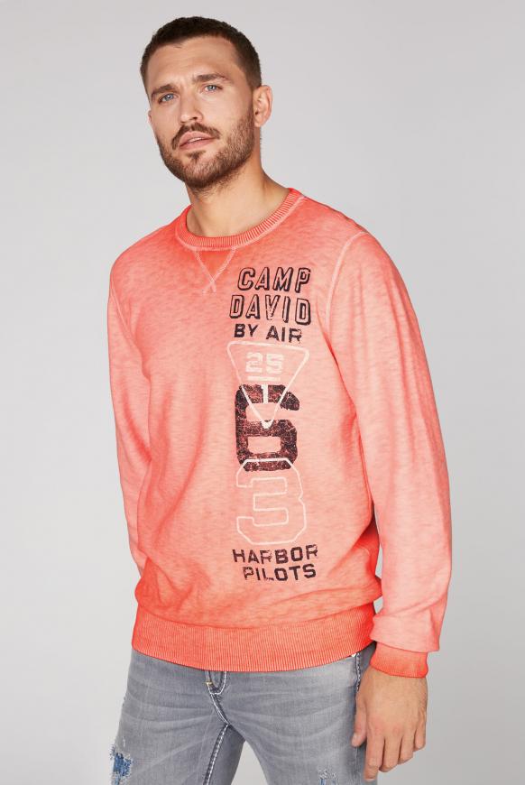Pullover mit Prints und Used Look