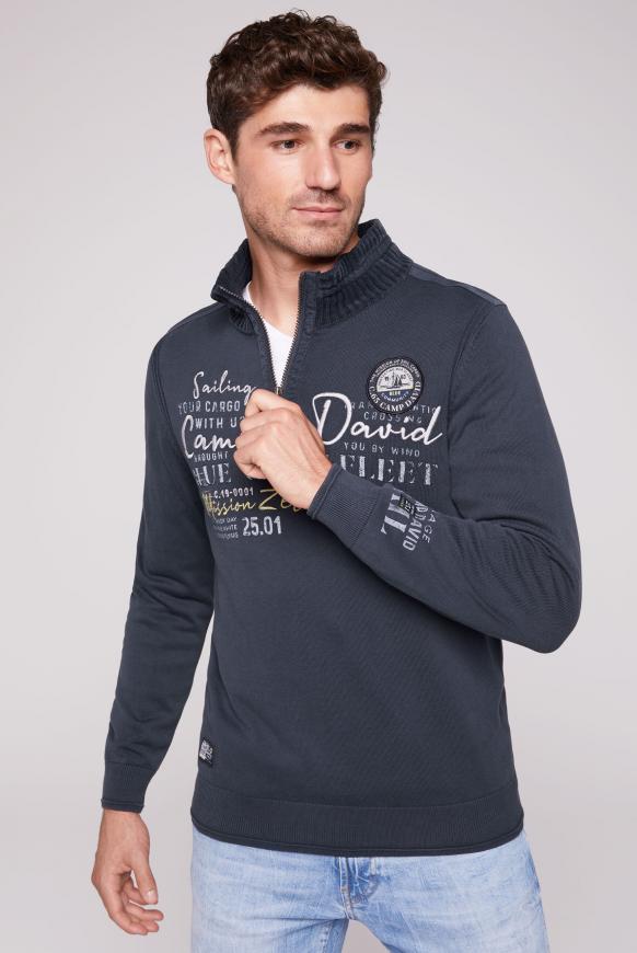 Pullover mit Troyer-Kragen aus Chenille