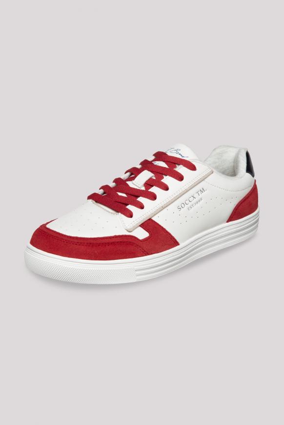 Retro Sneaker clear red/white