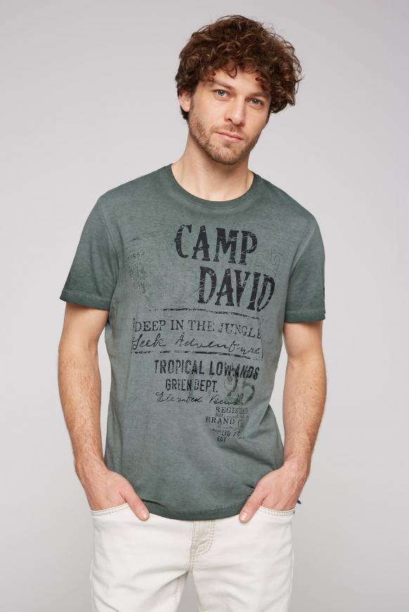 Rundhalsshirt mit beidseitigen Logo Prints