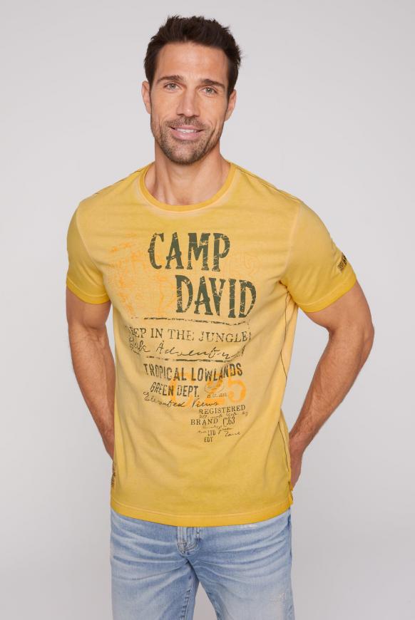 Rundhalsshirt mit beidseitigen Logo Prints