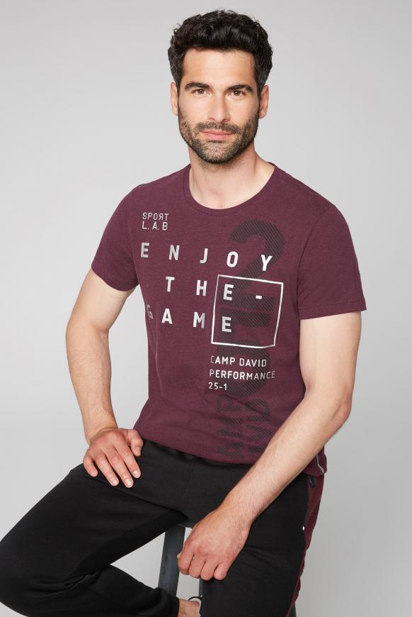 Rundhalsshirt mit Foliendrucken