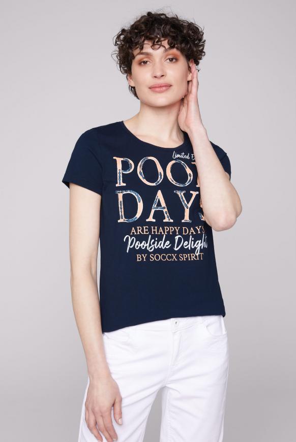 Rundhalsshirt mit Wording Print