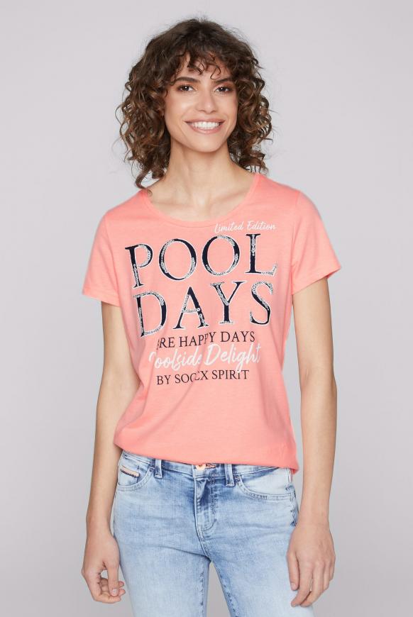 Rundhalsshirt mit Wording Print