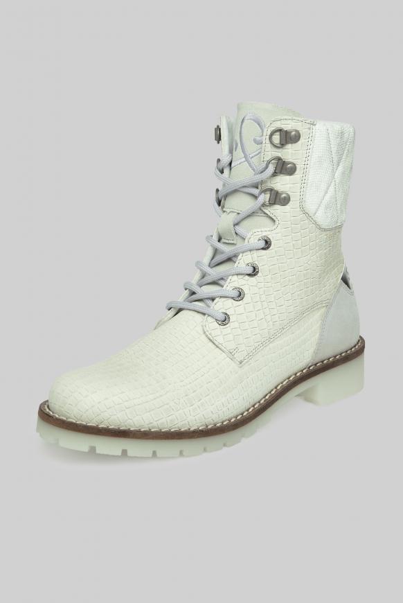 Schnürboots aus geprägtem Leder