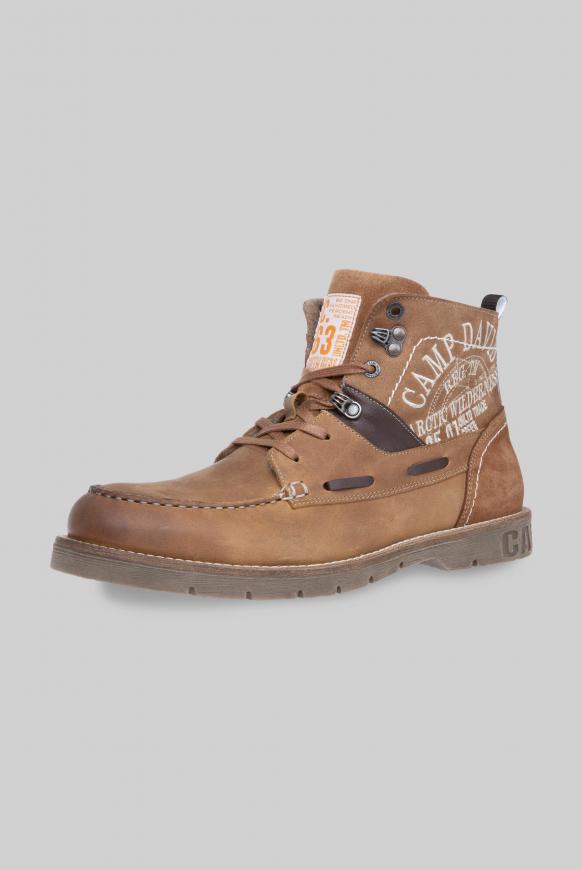 Schnürboots aus Leder im Worker-Stil