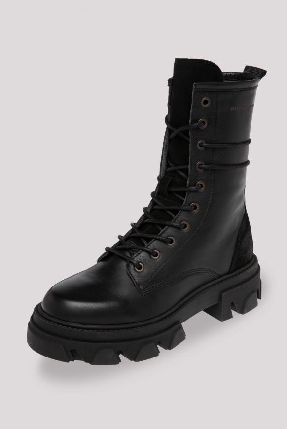 Schnürboots aus Leder mit Profilsohle