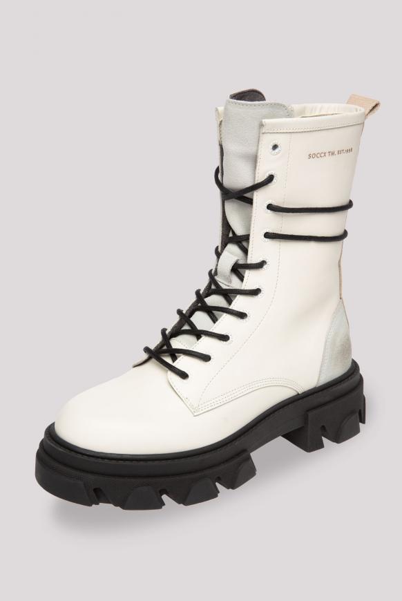 Schnürboots aus Leder mit Profilsohle
