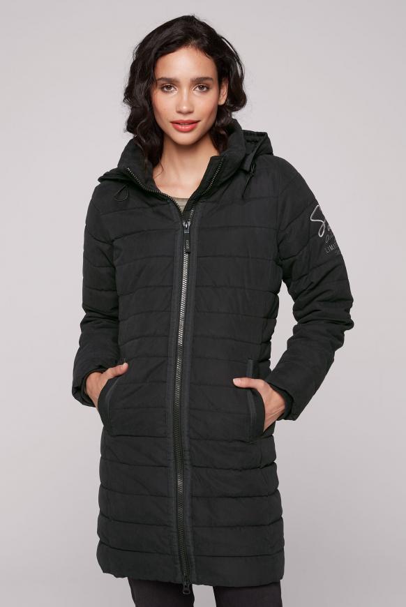 CAMP DAVID & SOCCX | Shaped Parka mit abtrennbarer Kapuze black