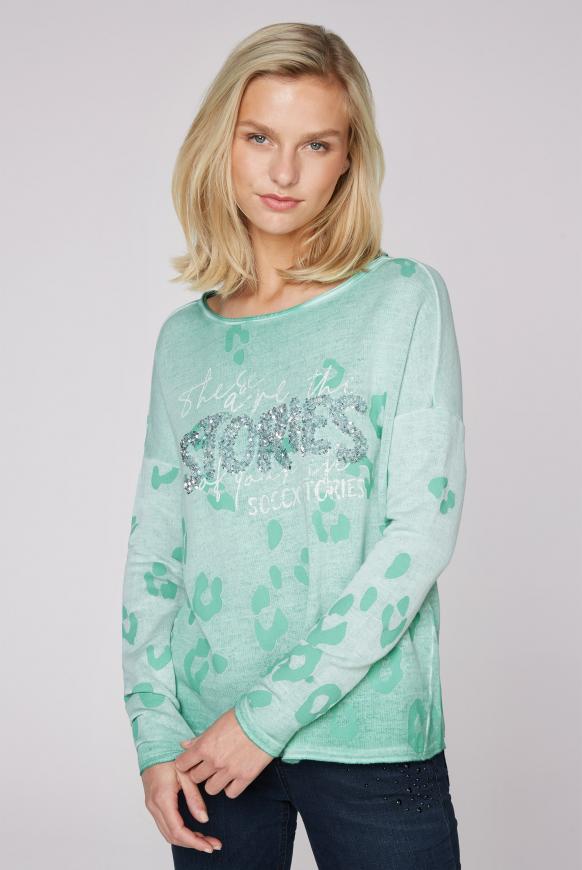 Shirt mit U-Boot-Ausschnitt und Artwork