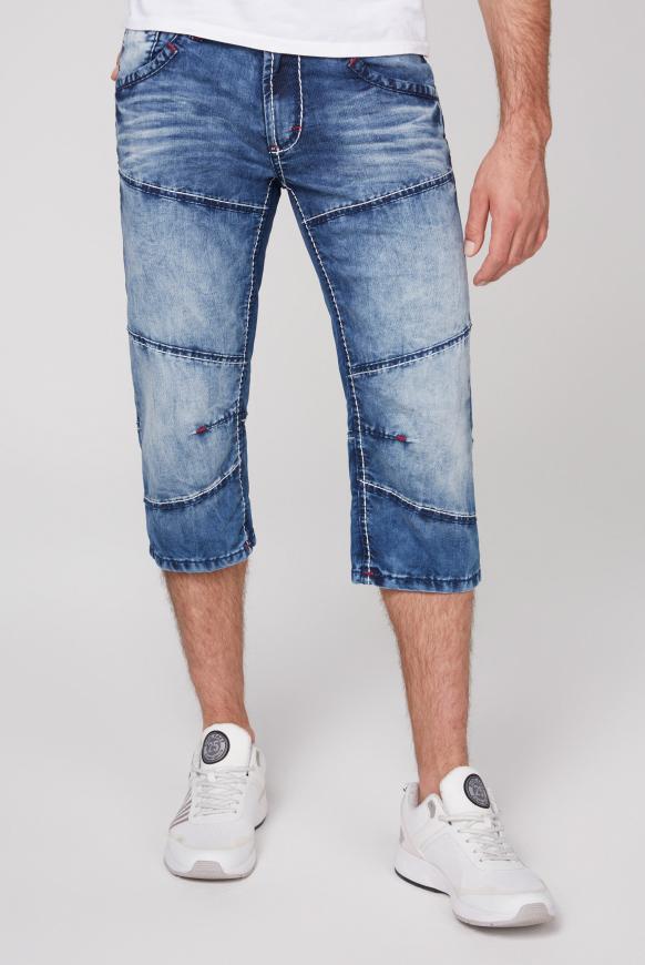 Skater Shorts HE:RY mit Bleaching-Effekten