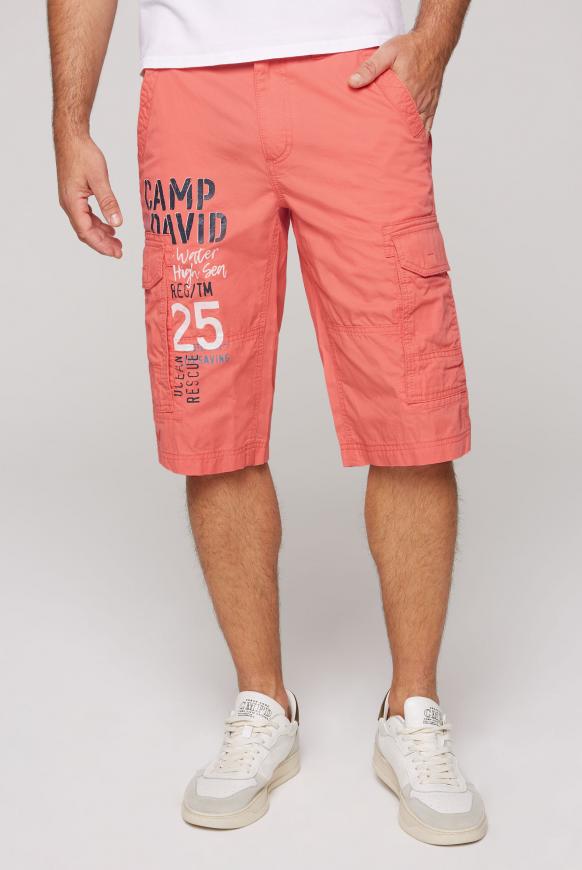 Skater Shorts mit Logo Print peach red