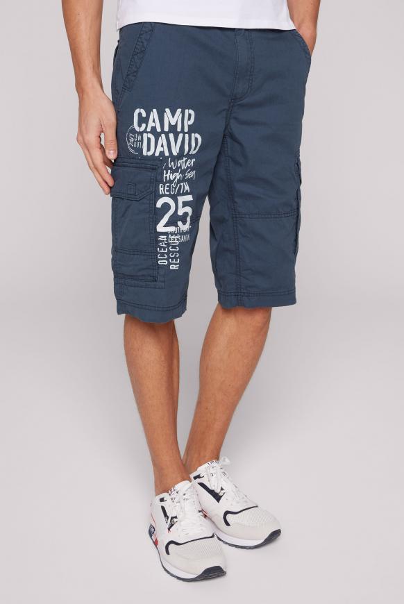 Skater Shorts mit Logo Print steel blue