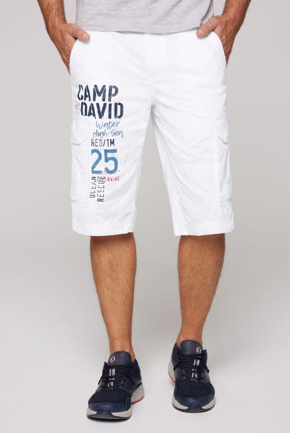 Skater Shorts mit Logo Print opticwhite