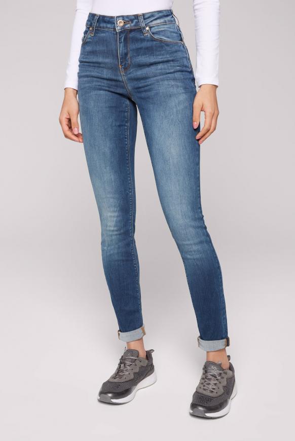 Slim Fit Jeans mit Push-Up-Effekt blue used