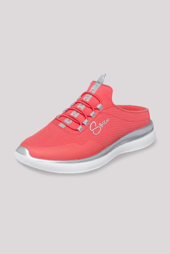 Slip On Sneaker mit Meshstruktur red coral