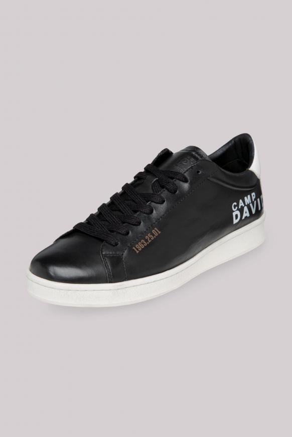 Sneaker aus Leder mit Logo Prints black