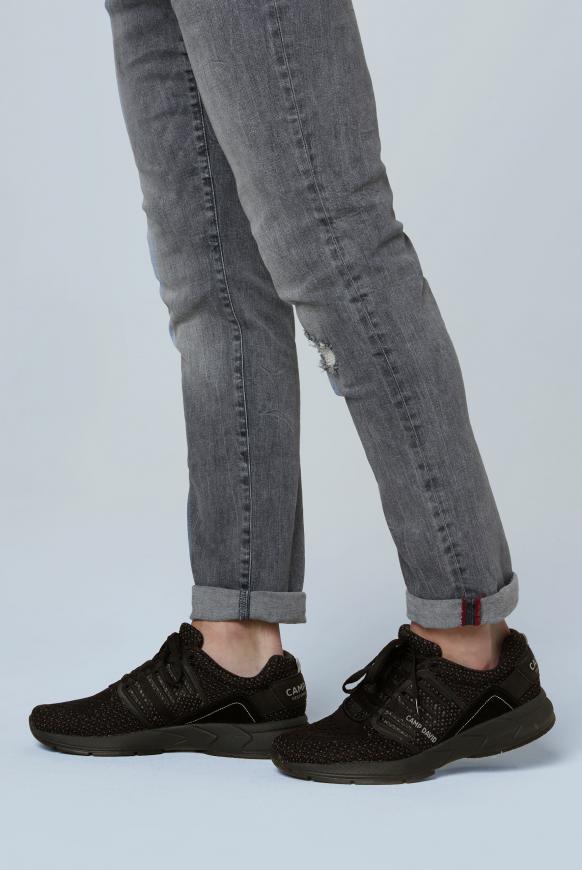 Sneaker mit Strick-Struktur und Power-Sohle