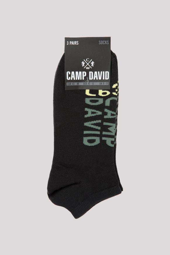Sneakersocken im Dreierpack black