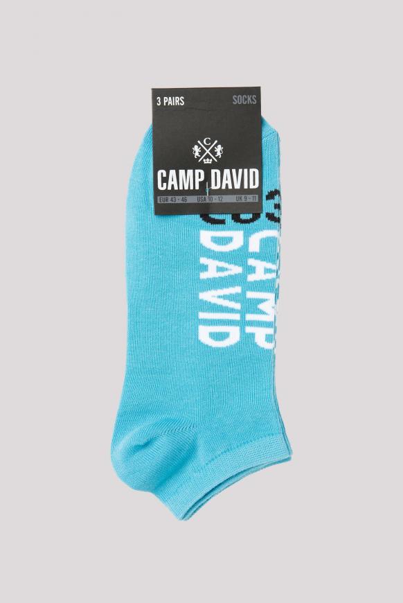 Sneakersocken im Dreierpack power blue