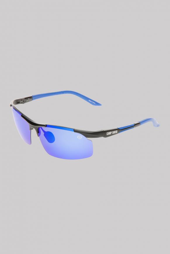 Sonnenbrille Sportstyle polarisiert black / navy / mirror