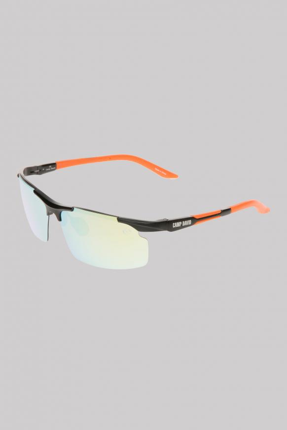 Sonnenbrille Sportstyle polarisiert black / orange / mirror