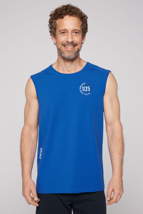 Sport-Shirt mit reflektierenden Prints tech blue