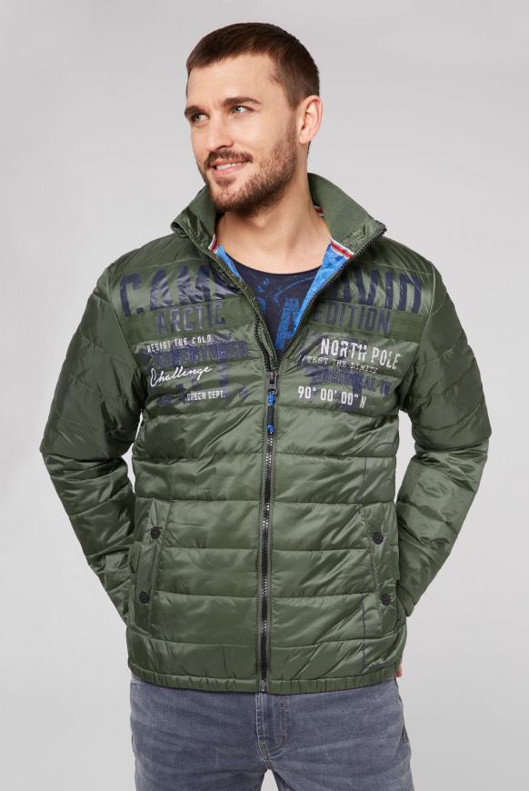 Stepp-Blouson mit Label-Applikationen