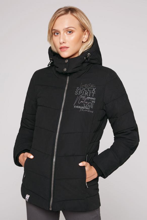 Steppjacke mit abtrennbarer Kapuze