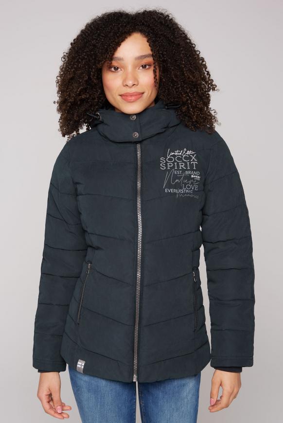 Steppjacke mit abtrennbarer Kapuze
