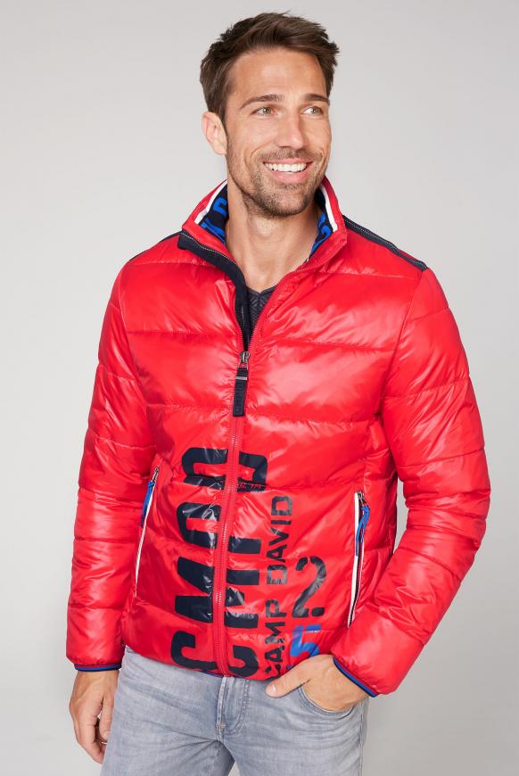Steppjacke mit Logo Print