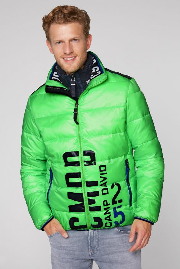 Steppjacke mit Logo Print