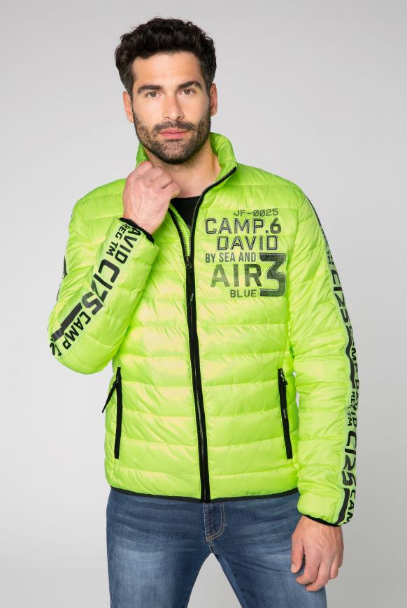 Steppjacke mit Logo Tapes und Artworks