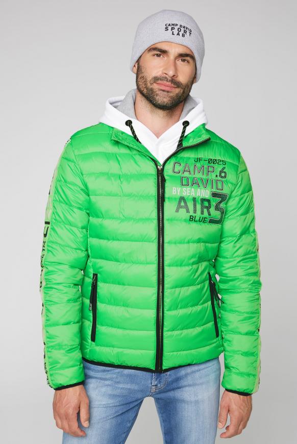 Steppjacke mit Logo Tapes und Artworks