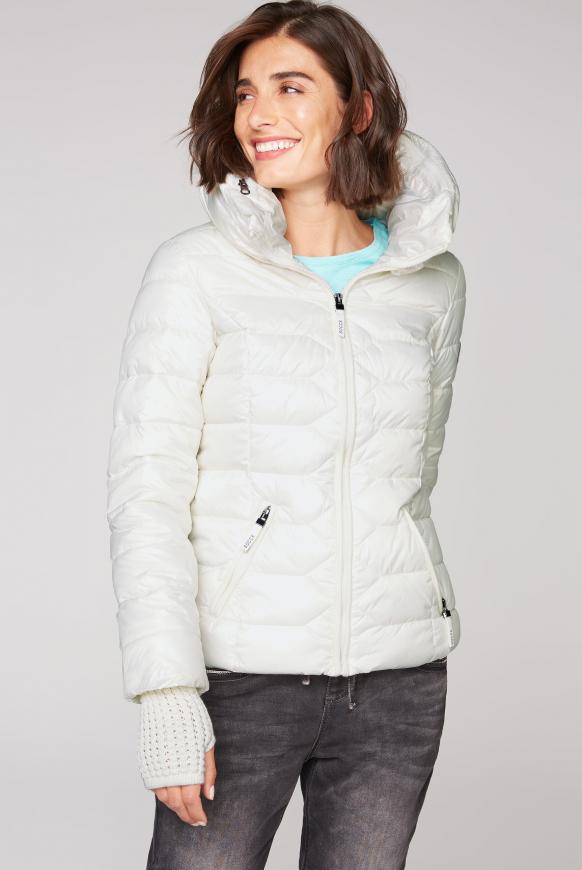 Steppjacke mit Strickbündchen
