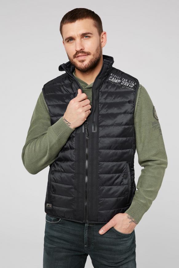 Steppweste mit Logo Rubber Print